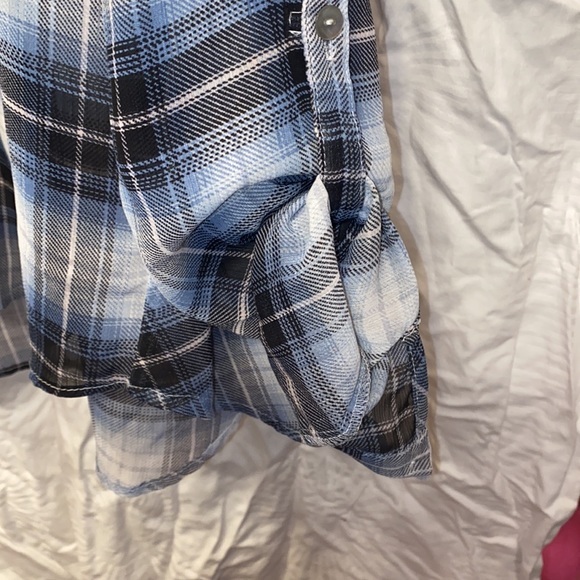 Ladies “About a girl” button up like new button down blouse shirt - Picture 7 of 9